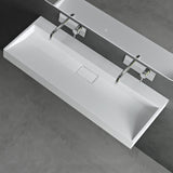 glasvilla Lavabo da Appoggio da Marmo fuso Lavabo Bagno Sospeso Lavandino Bagno Rettangolare Scarico Incluso Colossum19