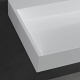 glasvilla Lavabo da Appoggio da Marmo fuso Lavabo Bagno Sospeso Lavandino Bagno Rettangolare Scarico Incluso Colossum19