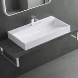 glasvilla Lavabo da Appoggio da Marmo fuso Lavabo Bagno Sospeso Lavandino Bagno Rettangolare Scarico Incluso Colossum19