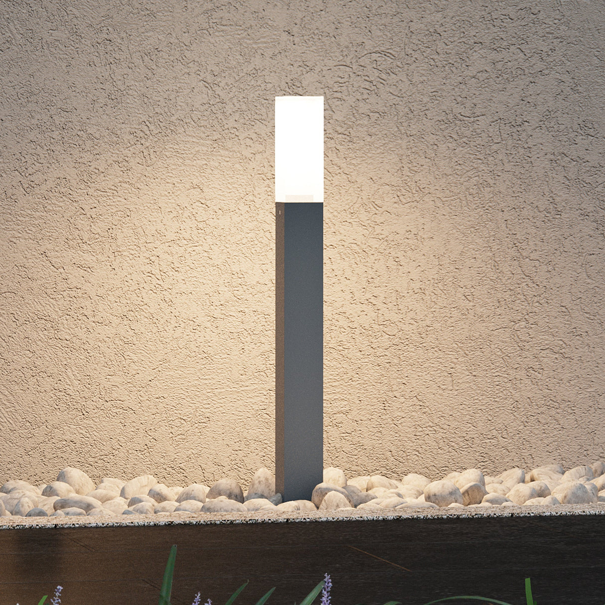 glasvilla Außenleuchte IP65 Wegeleuchte Außen | Pollerleuchte für Garten, 3000K Stehlampe Gartenlampe | Außenlampe Standleuchte 3W Deus Lumina
