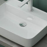 glasvilla Lavabo da Appoggio in Ceramica Lavandino Bagno con Nano Rivestimenti e Foro per Rubinetto Brüssel107