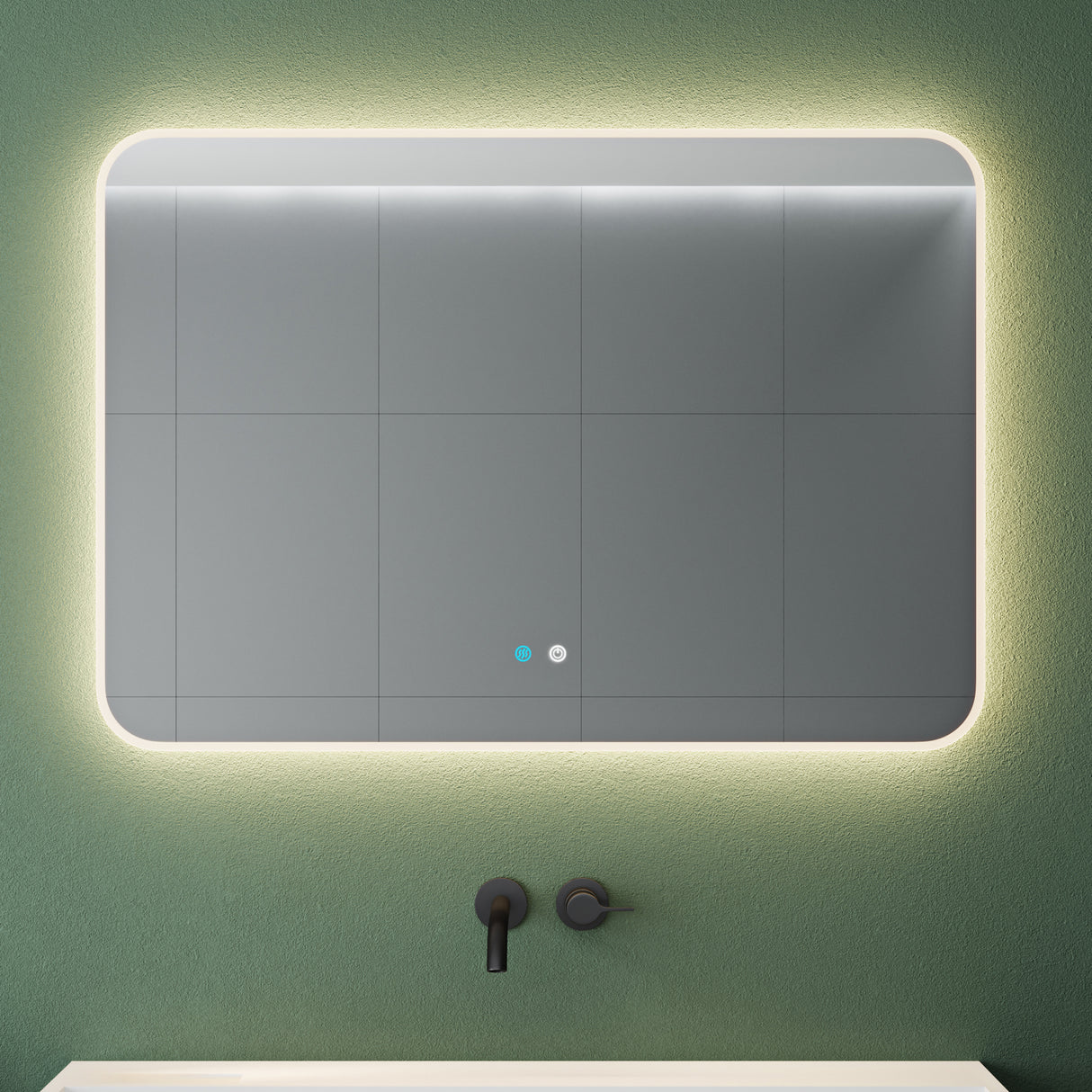 Glasvilla Design Espejo LED de Baño con Touch y Antivaho – Luz Regulable con Memoria Premium