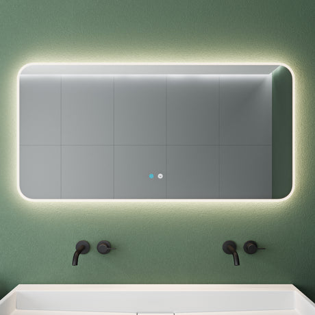 Glasvilla Design Espejo LED de Baño con Touch y Antivaho – Luz Regulable con Memoria Premium