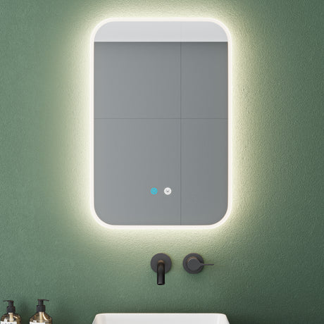 Glasvilla Design Espejo LED de Baño con Touch y Antivaho – Luz Regulable con Memoria Premium