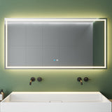 glasvilla Specchio da Bagno Appeso Specchio LED da Parete per Il Trucco Specchio da Bagno a LED con Interruttore Touch Anti-Appannamento Spiegel-02