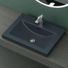 Lavabo Glasvilla Col01 Mineral Cast Rectangular con Desbordamiento y Orificio para Grifo
