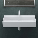 Lavabo Glasvilla Col6028 – Mineralguss con orificio para grifo, diseño y funcionalidad superior