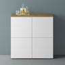 glasvilla Mobile Contenitore con 4 ante e 4 vani per Soggiorno, Sala da Pranzo, Camera da Letto Schrank04