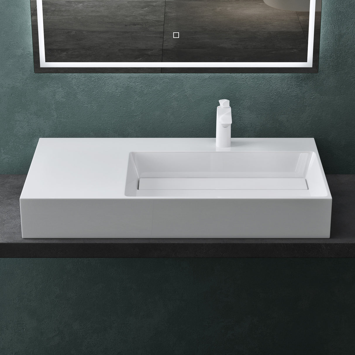 glasvilla Lavabo da Appoggio Lavandino Bagno Sospeso da Marmo Fuso Col12