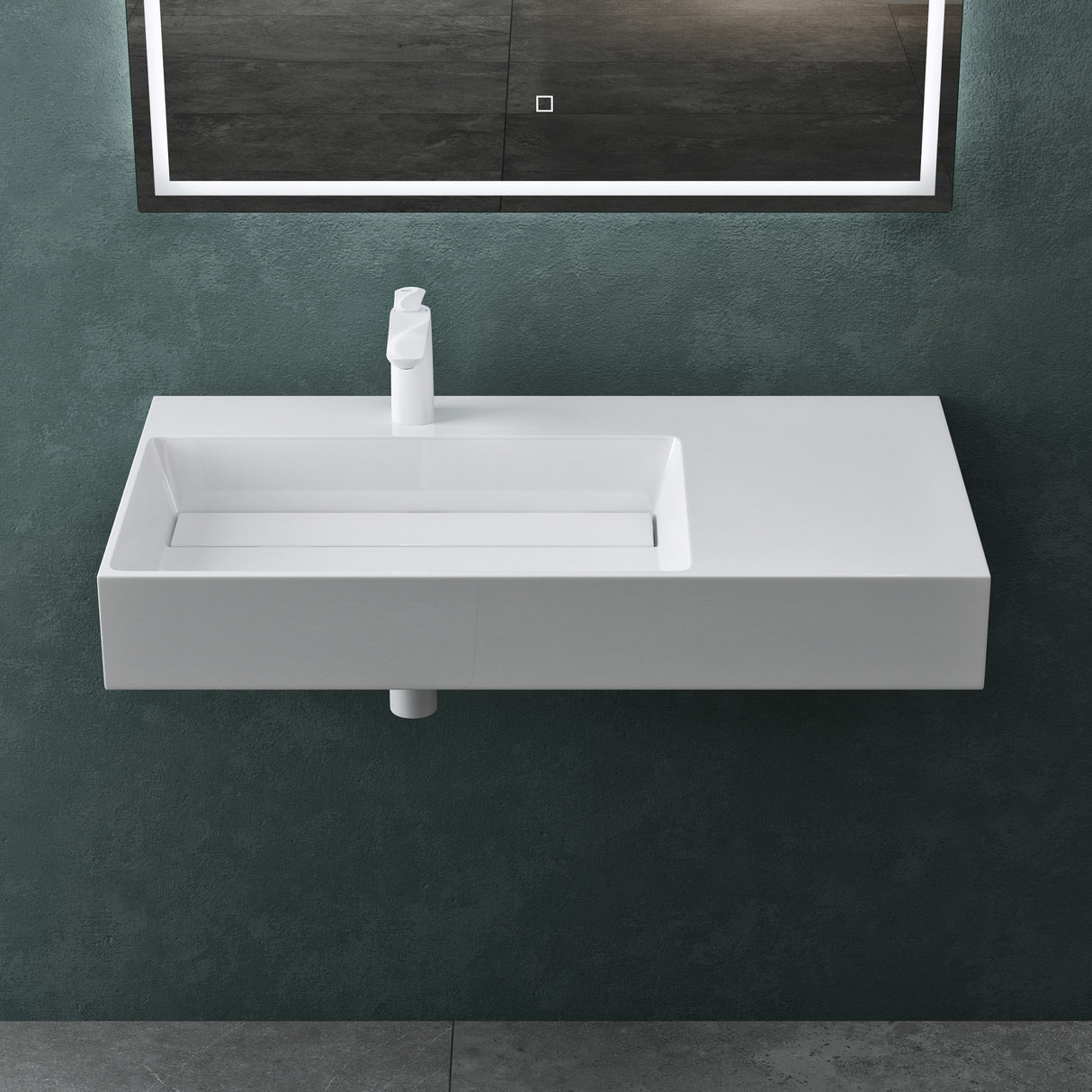 glasvilla Lavabo da Appoggio Lavandino Bagno Sospeso da Marmo Fuso Col12