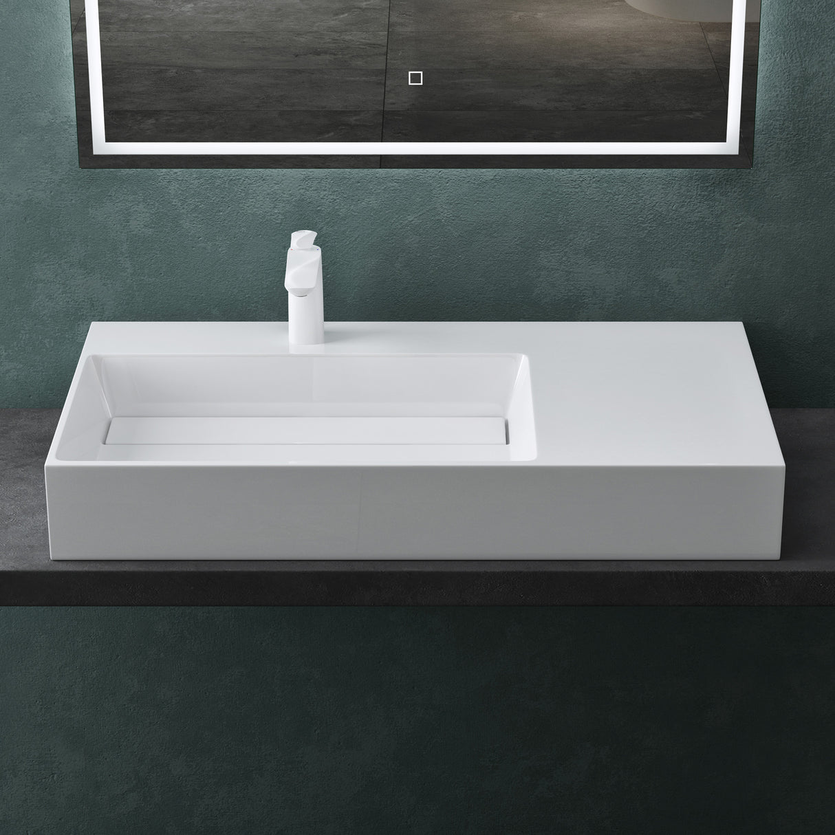 glasvilla Lavabo da Appoggio Lavandino Bagno Sospeso da Marmo Fuso Col12
