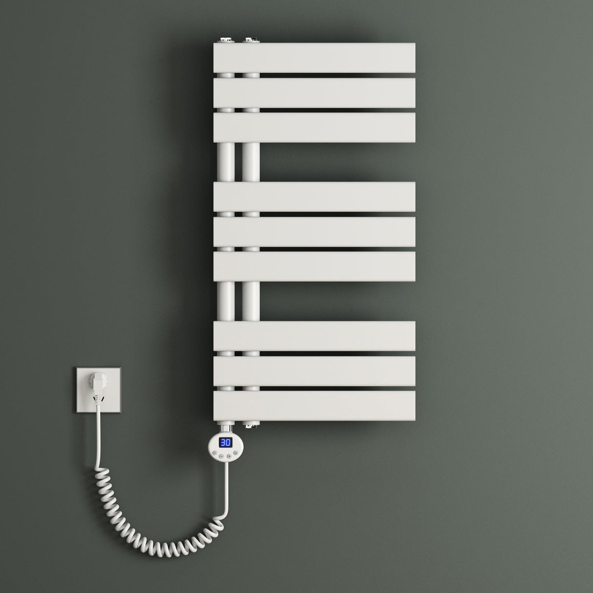 glasvilla Radiatore da Bagno con Elemento Riscaldante Radiatore Scaldasalviette Termoarredo da Bagno Scalda Portasciugamani da Parete e Pavimento FN