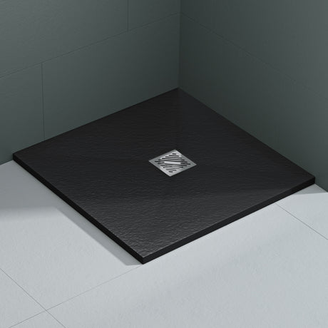 Glasvilla Design – Plato de ducha de mineralguss Geoma09, altura 3 cm, montaje a ras de suelo