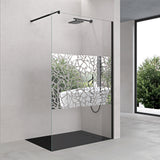 glasvilla Box Doccia Walk-In in Vetro 10mm Parete Doccia in Vetro di Sicurezza ESG con Rivestimento Nano e Braccio di Sostegno BRAM1&BRAM3 Bremen2