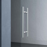 Porta scorrevole in vetro Glasvilla, set completo Amalfi, altezza 2050 mm, tipo di maniglia: maniglia a barra, inclusa chiusura ammortizzata automatica, vetro di sicurezza ESG da 8 mm.