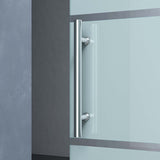 Porta scorrevole in vetro Glasvilla, set completo Amalfi, altezza 2050 mm, tipo di maniglia: maniglia a barra, inclusa chiusura ammortizzata automatica, vetro di sicurezza ESG da 8 mm.