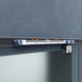 Porta scorrevole in vetro Glasvilla, set completo Amalfi, altezza 2050 mm, tipo di maniglia: maniglia a barra, inclusa chiusura ammortizzata automatica, vetro di sicurezza ESG da 8 mm.