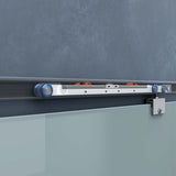 Porta scorrevole in vetro Glasvilla, set completo Amalfi, altezza 2050 mm, tipo di maniglia: maniglia a barra, inclusa chiusura ammortizzata automatica, vetro di sicurezza ESG da 8 mm.