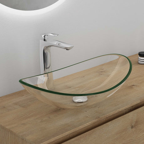 Lavabo de Vidrio Glasvilla Minerva Lavabo Sobre Encimera Ovalado
