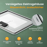 Glasvilla Design Espejo LED de Baño con Touch y Antivaho – Luz Regulable con Memoria Premium