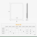 Glasvilla Design Espejo LED de Baño con Touch y Antivaho – Luz Regulable con Memoria Premium