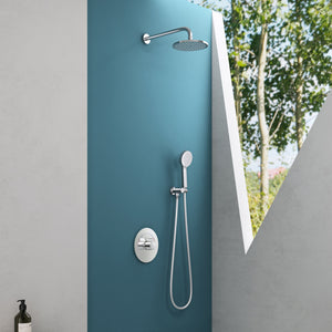glasvilla Système de Douche Douche Économie d'Eau Pommeau de Douche Ø40cm Ensemble de Douche avec Douchette à Main et Mitigeur Monocommande Duschsystem3