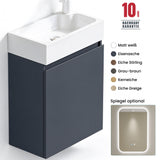 glasvilla Ensemble de Meubles de Salle de Bain avec Lavabo Blanc et Meuble Sous-Vasque LTH 46x26x63 cm Pisa02