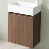 glasvilla Mobile Bagno Sospeso con Lavabo Bianco Mobiletto da Bagno 46x26x63cm Pisa02