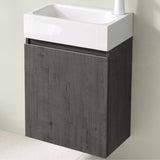 glasvilla Mobile Bagno Sospeso con Lavabo Bianco Mobiletto da Bagno 46x26x63cm Pisa02