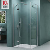 glasvilla Box Doccia in Vetro 6mm Cabina Doccia Angolare con Rivestimento NANO Parete Doccia in Vetro di Sicurezza Ravenna05k-Plus
