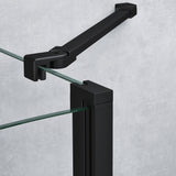 Box doccia Glasvilla a quarto di cerchio con 2 porte pivotanti, vetro di sicurezza ESG, rivestimento nano, Ravenna52K Nero