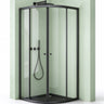 glasvilla Cabine de Douche en Quart de Cercle avec 2 Portes Coulissantes en Verre de Sécurité ESG Nano-Revêtement Ravenna32K