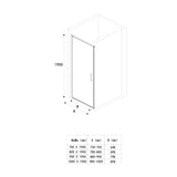 glasvilla Box Doccia a Nicchia in Vetro di Sicurezza 8mm con Meccanismo di Sollevamento e Abbassamento Cabina Doccia Cromata e Nera in Vetro Trasparente e Parzialmente Smerigliato Box Doccia con Rivestimento Nano Teramo36K