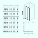 galsvilla Cabina de ducha Separación de ducha 8mm vidrio de seguridad ESG recubrimiento nano mecanismo de elevación y descenso Rav37-Plus