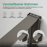 Mai & Mai Box Doccia Pentagonale con Porta Girevole , Cabina Bagno in Vetro Trasparente 8mm, Profilo Grigio in 304, Box Cabina Doccia Angolare Ravenna68K-Plus