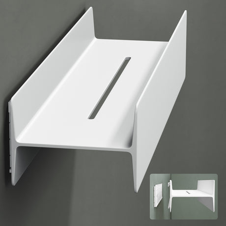 glasvilla Duschablage zum Bohren oder Kleben Duschregal Badablage 40cm Badezimmerablage zur Wandmontage Badezimmer Organizer Reglo-03