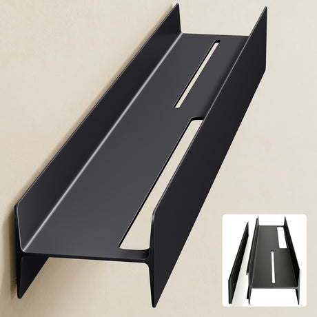 glasvilla Duschablage zum Bohren oder Kleben Duschregal Badablage 40cm Badezimmerablage zur Wandmontage Badezimmer Organizer Reglo-03