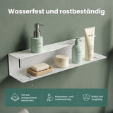 glasvilla Mensola da Parete Multifunzionale, Mensola Doccia in Acciaio al Carbonio Antiruggine, Installazione con Foratura o Adesivo, Adatta per Bagno e Cucina, Reglo-15
