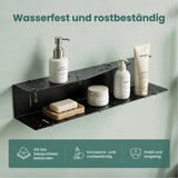 glasvilla Mensola da Parete Multifunzionale, Mensola Doccia in Acciaio al Carbonio Antiruggine, Installazione con Foratura o Adesivo, Adatta per Bagno e Cucina, Reglo-15