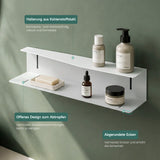 glasvilla Mensola da Parete Multifunzionale, Mensola Doccia in Acciaio al Carbonio Antiruggine, Installazione con Foratura o Adesivo, Adatta per Bagno e Cucina, Reglo-15