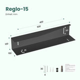 glasvilla Mensola da Parete Multifunzionale, Mensola Doccia in Acciaio al Carbonio Antiruggine, Installazione con Foratura o Adesivo, Adatta per Bagno e Cucina, Reglo-15
