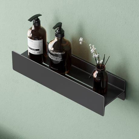 glasvilla Mensola da Parete Multifunzionale, Mensola per Doccia in Lega di Alluminio-Magnesio con Strato Antiruggine Mensola da Appendere per Bagno e Cucina, Rimovibile, Reglo-03