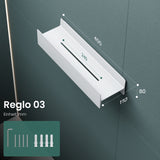 Estante de Ducha Glasvilla Reglo-03 Repisa de Pared 40 cm para Baño (Atornillable o Adhesiva)
