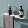 Estante de Ducha Glasvilla Reglo-06 Aluminio Premium 2-en-1 con Toallero (Atornillable o Adhesivo)