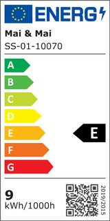 lampada da specchio a LED per bagno Glasvilla | Lampada da specchio, lampada da bagno 6000K | Applique a LED 9W con fascio di specchio 
