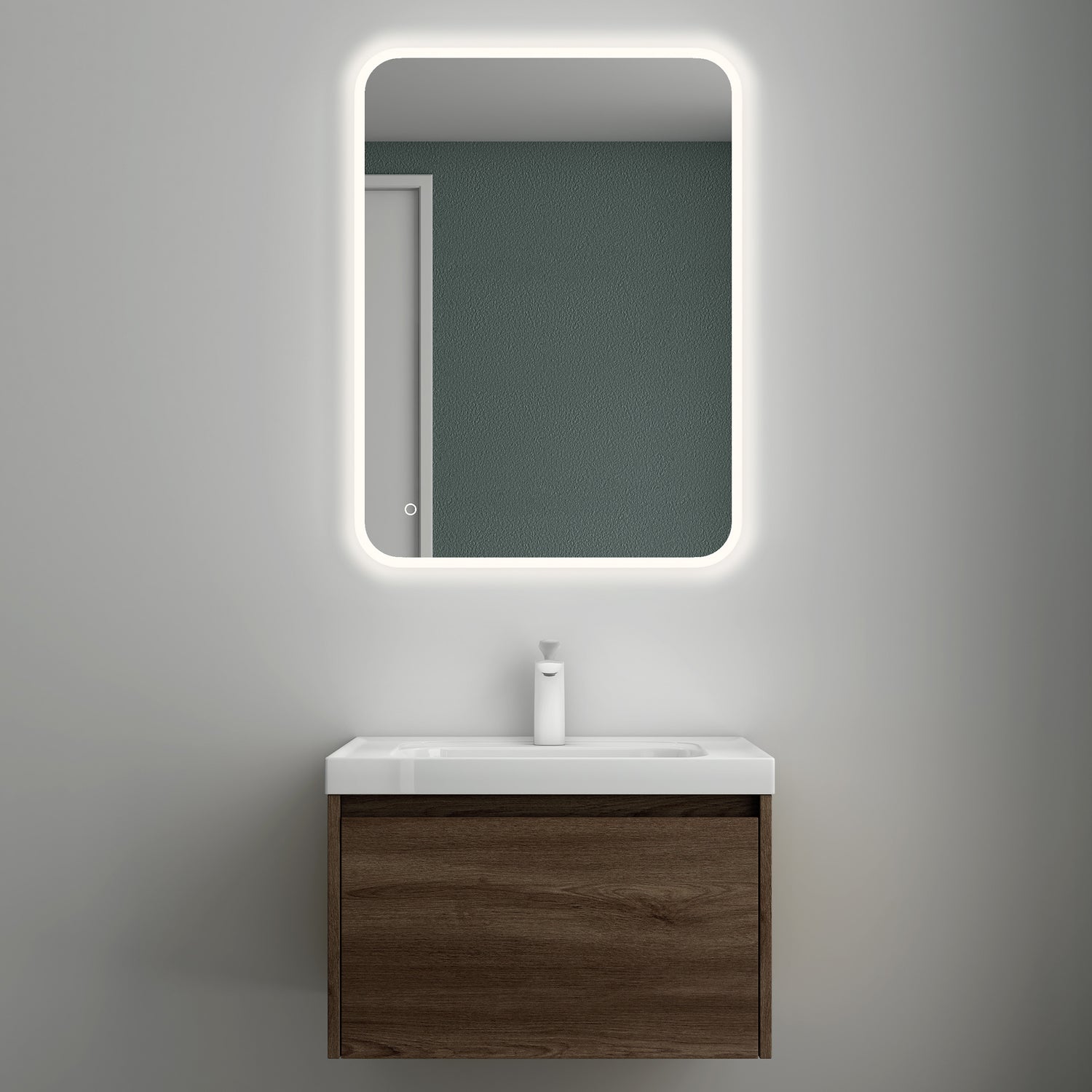 conjunto de muebles de baño glasvilla mueble bajo lavabo con lavabo de mineral Salerno