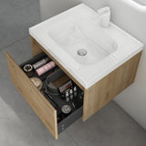 glasvilla Mobile Bagno Sospeso con Lavabo Mobiletto da Bagno con Lavabo da Marmo fuso Salerno