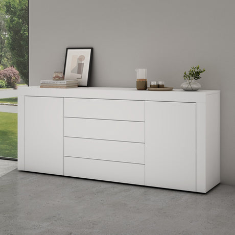 glasvilla Mobile Contenitore 167x36x70cm Mobiletto Multiuso con 2 Armadietti e 4 Cassetti per Soggiorno, Sala da Pranzo, Camera da Letto Schrank03