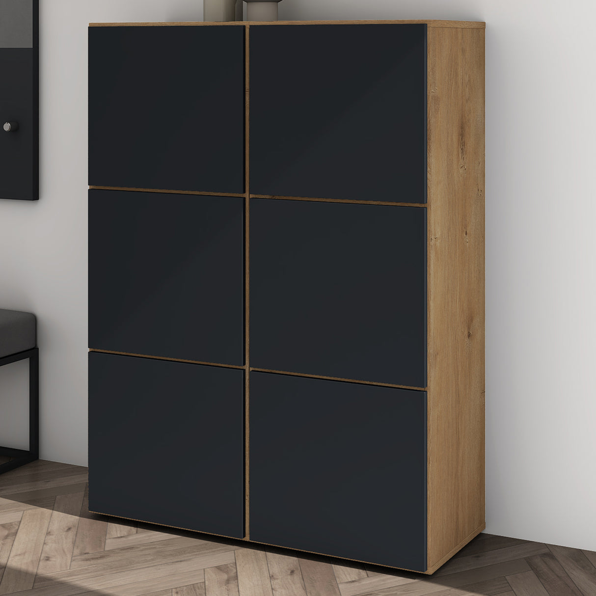 glasvilla Scarpiera Portascarpe 45x36x120cm, Porta Scarpe Armadio Scaffale Portascarpe 3 Ante per Ingresso Soggiorno, Camera da Letto Schuhschrank02