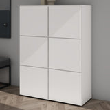 glasvilla Scarpiera Portascarpe 45x36x120cm, Porta Scarpe Armadio Scaffale Portascarpe 3 Ante per Ingresso Soggiorno, Camera da Letto Schuhschrank02
